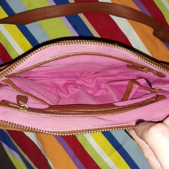 Isaac Mizrahi Live Saddle Brown Leather Purse - Picture 3 of 8